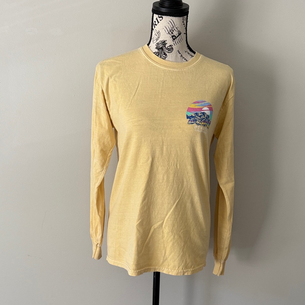 Yellow Long Sleeve Denver, CO T-Shirt